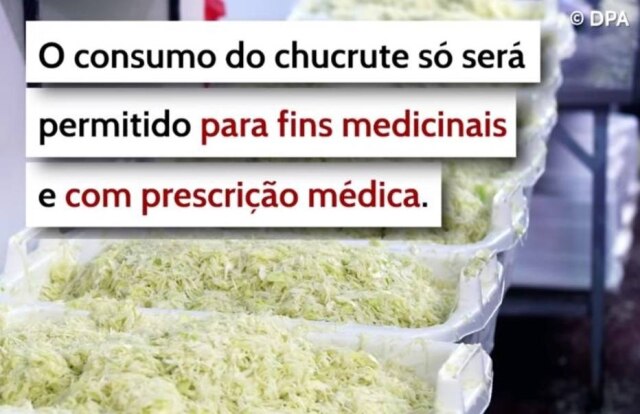 Facebook/EmbaixadaAlemanha Embaixada da Alemanha no Brasil faz brincadeira no 1º de abril: a proibição do comércio de chucrute no país.