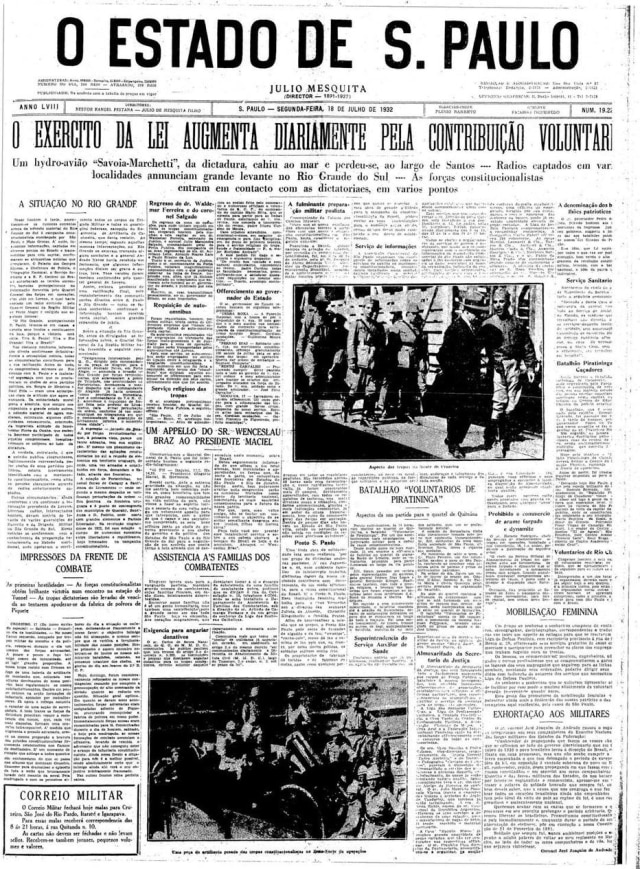 Acervo/Estadão Estadão - 18/7/1932