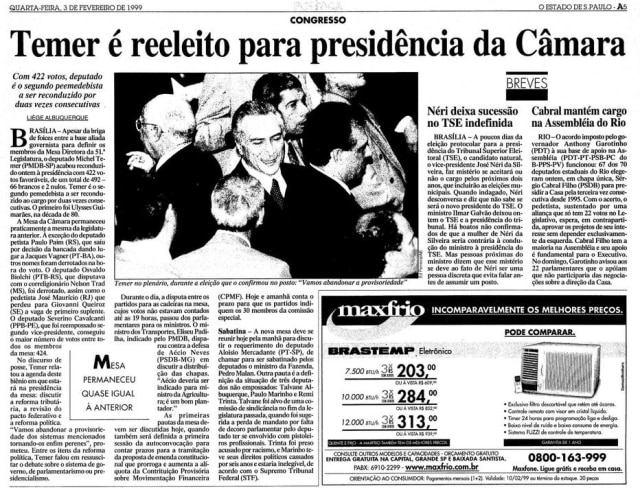 Acervo/Estadão > Estadão - 03/02/1999