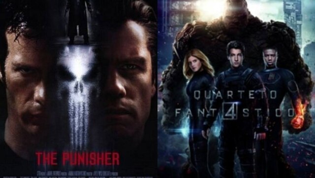 Marvel Studios A lista de filmes da Marvel com piores avaliações no Rotten tem 'Justiceiro' (2004) como menos pior, e 'Quarteto Fantástico' (2015) no final do ranking.
