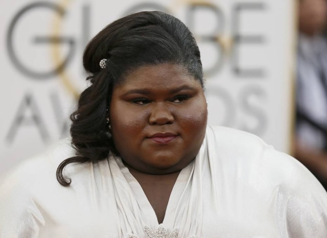 REUTERS/Danny Moloshok Gabourey Sidibe na premiação do Globo de Ouro em 2014