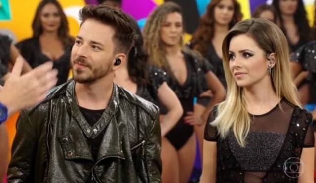 Reprodução/TV Globo Sandy e Junior.