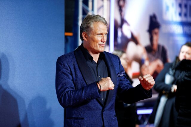 Henry Nicholls / Reuters Dolph Lundgren, famoso por interpretar Ivan Drago em 'Rocky 4', na premire de 'Creed 2' em 2018