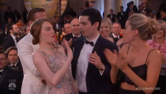 Reprodução/NBC Emma Stone pede desculpas pelo momento 'esquisito'