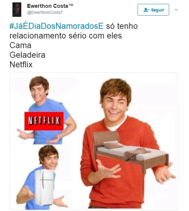 twitter/EwerthonCosta7 Tuíte para solteiros no Dia dos Namorados