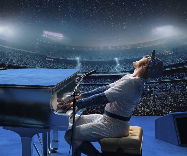 Paramount Pictures/Divulgação Cena do filme 'Rocketman', de Dexter Fletcher, com Taron Egerton, Richard Madden, Bryce Dallas Howard.