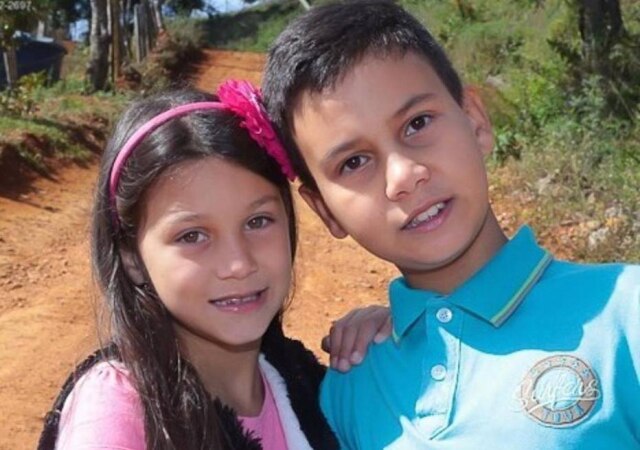 Arquivo pessoal Os irmãos Pedro e Manuela.