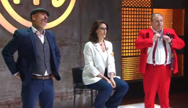 Band / Divulgação Henrique Fogaça, Paola Carosella, Erick Jacquin, os apresentadores da 7ª temporada do MasterChef Brasil