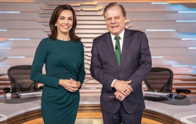 João Cotta/ Globo Ana Paula Araujo e Chico Pinheiro no 'Bom Dia Brasil'