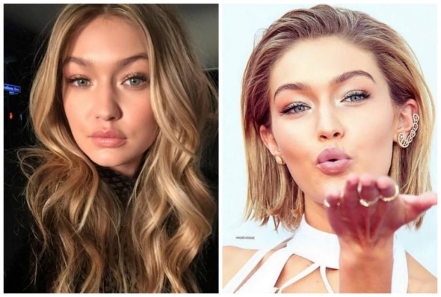 Reprodução/ Instagram Na cerimônia do American Music Awards, que ocorreu no último dia 22, em Los Angeles, a modelo Gigi Hadid apareceu com um corte novo: os cabelos longos e volumosos deram lugar a um bob