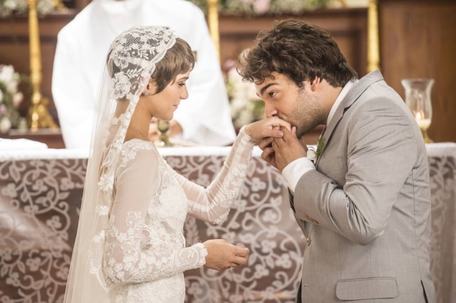 Globo/Mauricio Fidalgo Casamento de Leticia (Isabella Santoni) e Tiago (Humberto Carrão) se casaram na última segunda, 16.