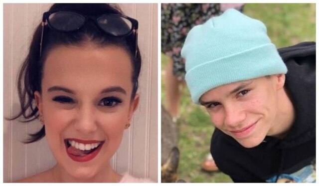 Instagram/@milliebobbybrown/@romeobeckham Millie Bobby Brown e Romeo Beckham.