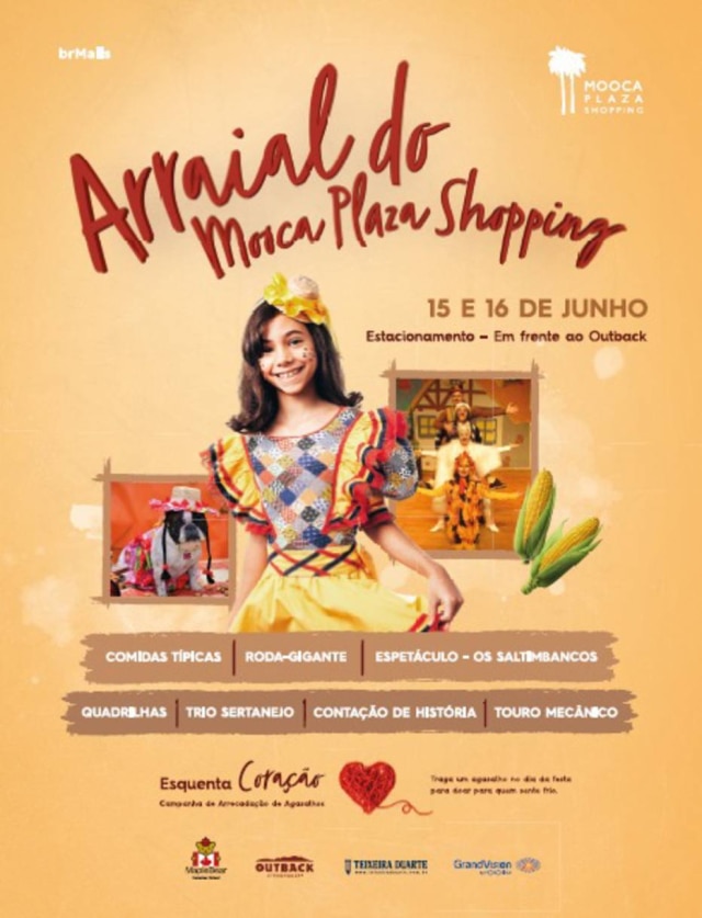 Divulgação Arraial do Mooca Plaza Shopping anima o mês de junho.