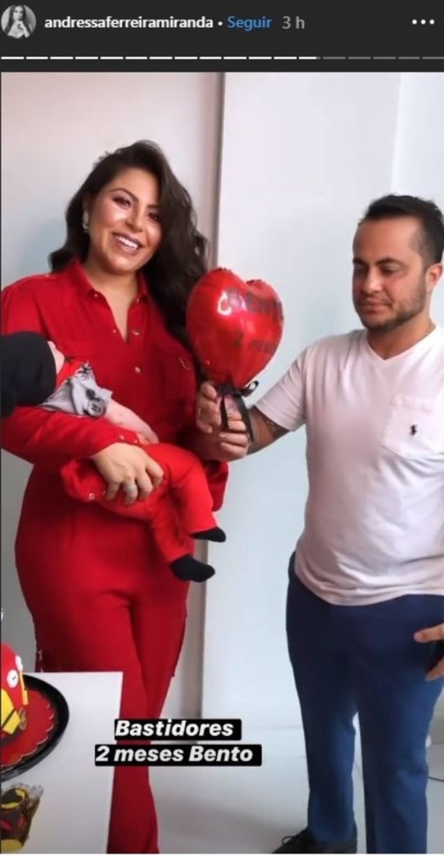Instagram/@andressaferreiramiranda Andressa Ferreira, Thammy Miranda e o pequeno Bento.