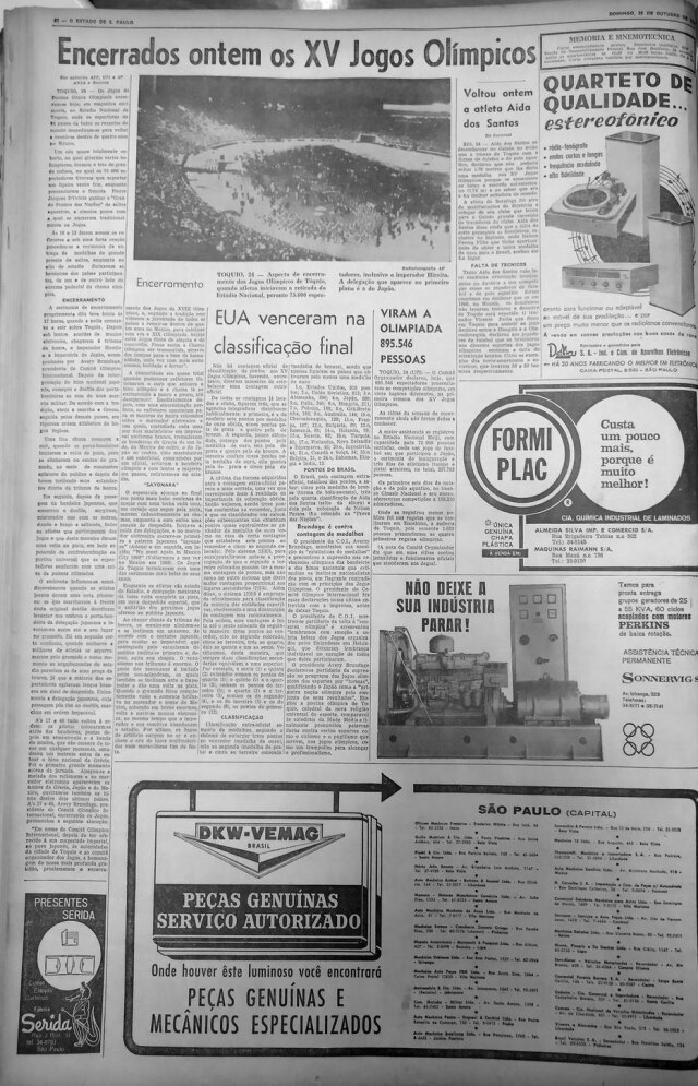 Acervo/ Estadão >> O Estado de S.Paulo - 25/10/1964