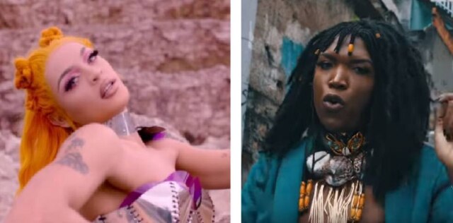 Instagram / @pabllovittar | Captura de tela do clipe de 'AmarElo' (2019) / YouTube Pabllo Vittar e Majur.