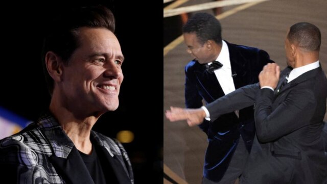 Mario Anzuon/REUTERS e Brian Snyder/REUTERS Jim Carrey comentou o tapa de Will Smith em Chris Rock no Oscar durante entrevista em programa norte-americano.