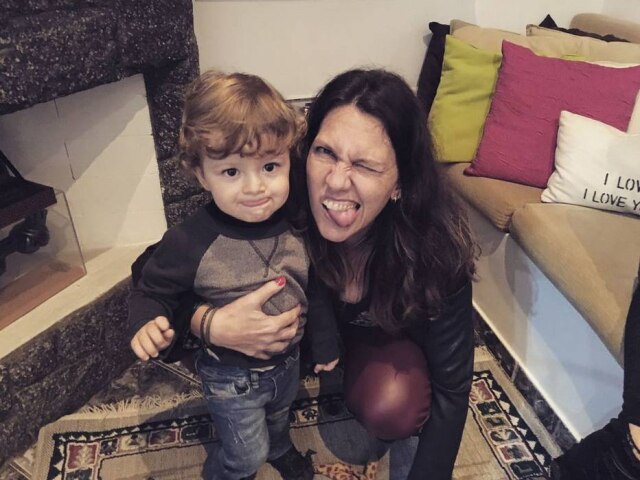 Instagram/@lucas.lima Patrícia Kisser, mulher de Andreas Kisser, era madrinha de Theo, filho de Sandy e Lucas Lima.