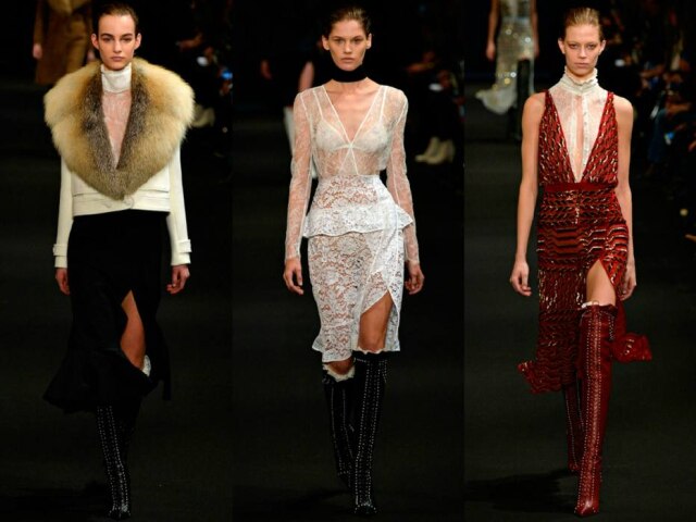 Divulgação Na Altuzarra, Joseph trabalha silhuetas controladas com fendas que aumentam conforme as modelos caminham