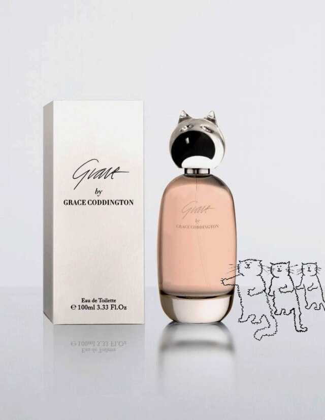 Divulgação A embalagem do perfume Grace by Grace Coddington, que será lançado em abril, foi inspirado no amor da editora por gatos