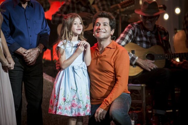 Isabella Pinheiro/Gshow Daniel e sua filha, Lara, no 'Tamanho Família'.
