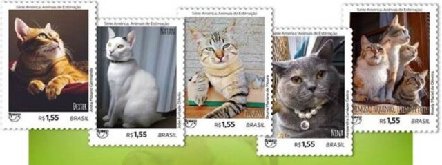 Divulgação/ Correios Correios lançam 'selo pet', em emissão especial 'Série América: Animais Domésticos'.