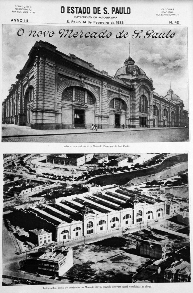 Acervo Estadão Mercado Municipal em fevereiro de 1933.