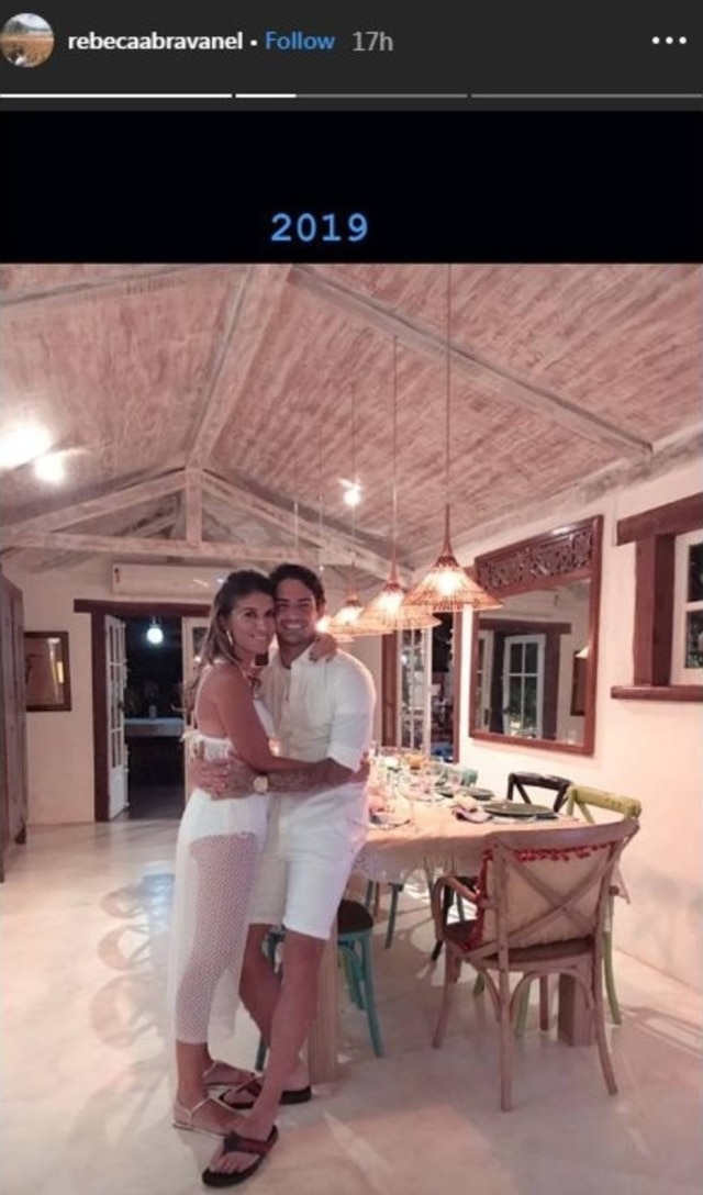 Instagram/@rebecaabravanel A filha de Silvio Santos, Rebeca Abravanel, e o jogador Alexandre Pato.