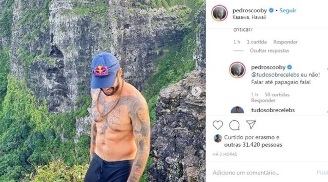 Instagram/@pedroscooby O surfista Pedro Scooby.