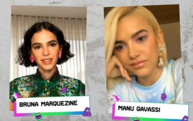 Reprodução/ Coletiva de Imprensa MTV Bruna Marquezine e Manu Gavassi falam sobre novas categorias do prêmio Transforma Miaw