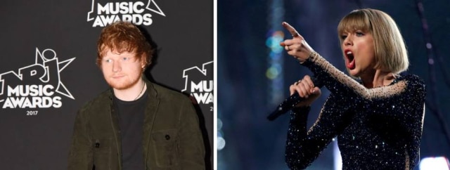 Jean-Pierre Amet / Reuters | Mario Anzuoni / Reuters Ed Sheeran e Taylor Swift