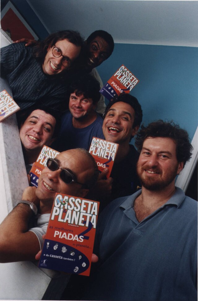 Marcia Kranz / Casseta & Planeta / Divulgação À época, ainda estavam separados entre a 'Casseta Popular' e o 'Planeta Diário', que futuramente se tornaria o grupo 'Casseta & Planeta'.