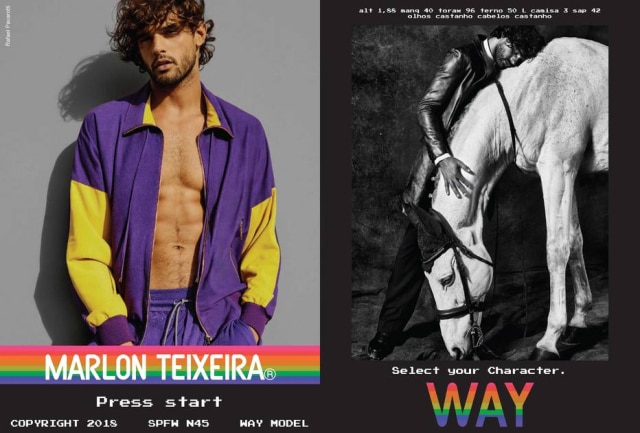 Imagem cedida pela Way Model Management O composite do modelo Marlon Teixeira, considerado um ícone sexy masculino