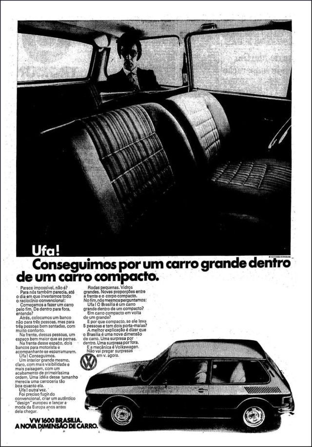 Acervo/ Estadão Anúncio da Volkswagen publicado no Estadão de 13/6/1973