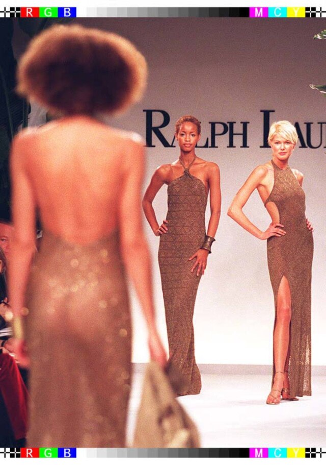 Jon Levy/AFP Photo O verão 1997 da Ralph Lauren, com elementos de safári incluídos no seu guarda-roupa