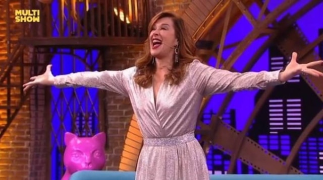Reprodução/Multishow A atriz Claudia Raia no programa 'Lady Light', no Multishow.