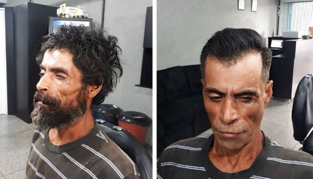 Instagram/@alebrehmer Morador de rua passou por transformação.