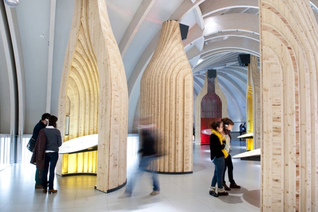 Susan Wright/The New York Times Instalação do museu Cité du Vin, em Bordeaux, na França.