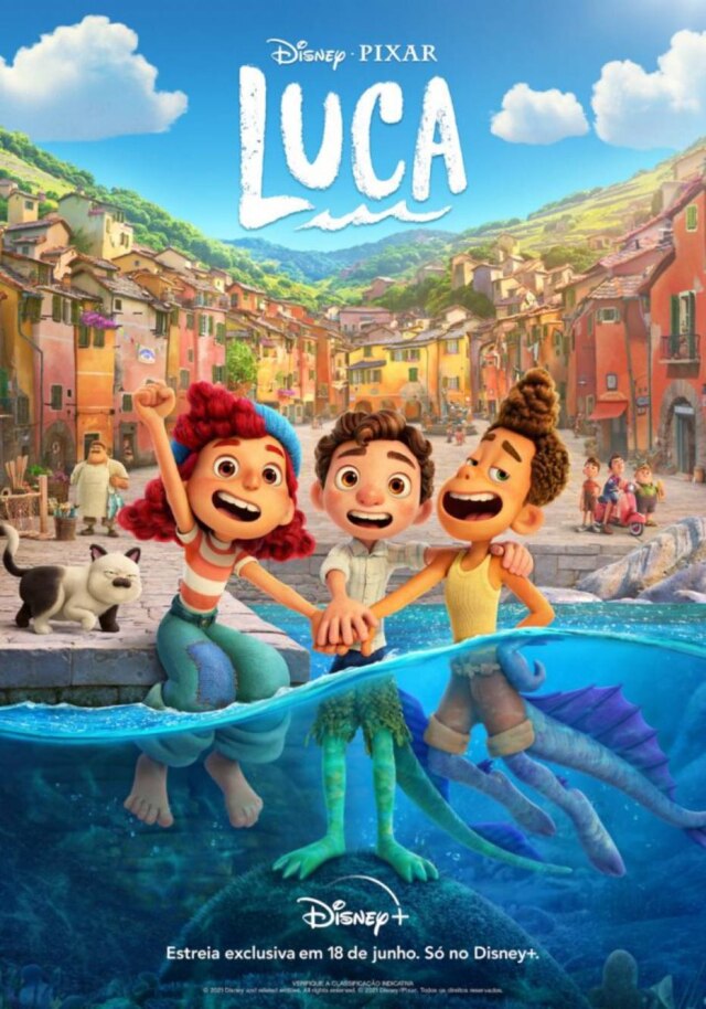 Reprodução / Disney+ Cartaz de 'Luca', nova animação da Disney e Pixar