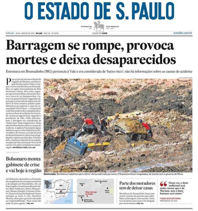 Acervo/Estadão >> Estadão - 26/01/2019