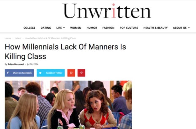 Reprodução/Buzzfeed Como a falta de boas maneiras dos Millennials está acabando com as aulas.