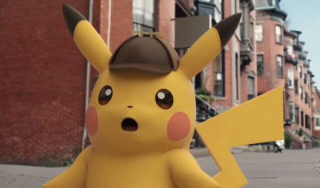 Reprodução de cena de 'Pikachu Detetive' (2018) / Nintendo Pikachu 'detetive'