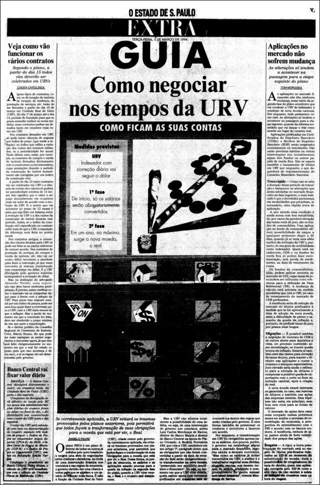 Acervo/Estadão O Estado de S.Paulo- 01/3/1994