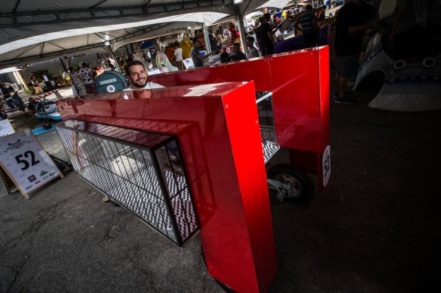 Fabio Piva/Red Bull/Divulgação Em homenagem à cidade de São Paulo, o grupo Sampa Sempre fez um carro no formato do Masp.