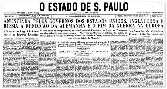 O Estado de S.Paulo- 9/5/1945clique aqui para ver a página