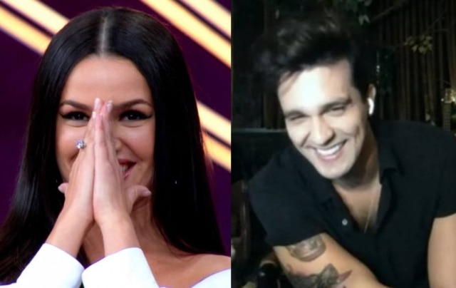 Reprodução/ Multishow Juliette e Luan Santana no programa BBB A Eliminação, no Multishow