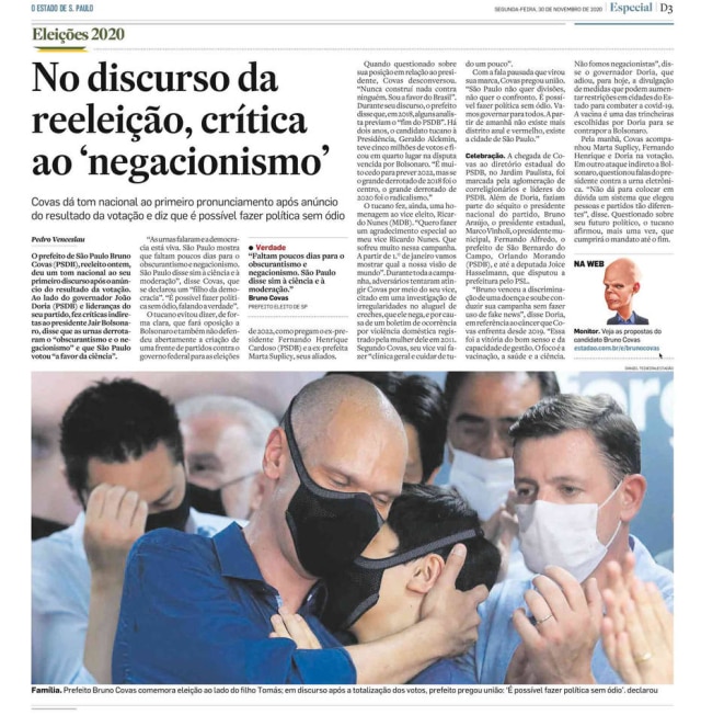 Acervo/Estadão >> Estadão - 30/11/2020