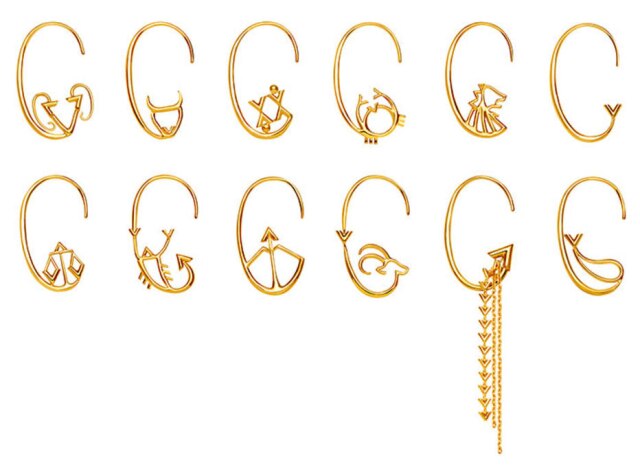 Divulgação Os brincos, ou ear cuffs, da Louis Vuitton