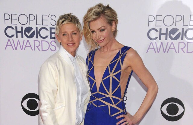 Bang Showbiz Ellen e sua esposa, Portia di Rossi