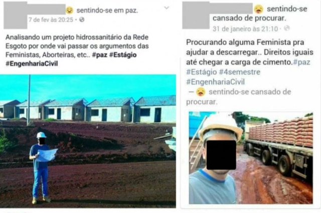 Reprodução/ Facebook Posts que resultaram na demissão do estagiário